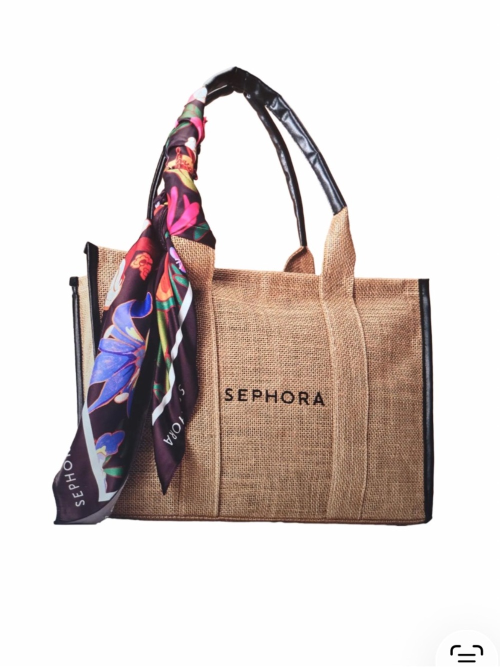 NWT Limited Edition Raffia Tote with Scarf